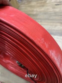 Tuyau d'incendie en caoutchouc rouge avec raccords et buse de pulvérisation