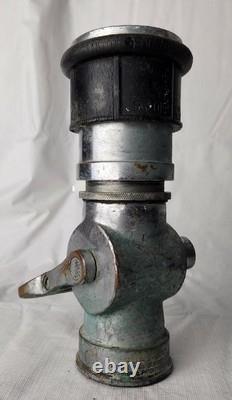 VINTAGE 8.5 La buse de tuyau de pompier en laiton Wooster Équipement de lutte contre les incendies