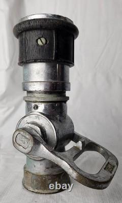 VINTAGE 8.5 La buse de tuyau de pompier en laiton Wooster Équipement de lutte contre les incendies