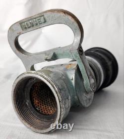 VINTAGE 8.5 La buse de tuyau de pompier en laiton Wooster Équipement de lutte contre les incendies