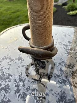 Vanne d'incendie vintage Wooster à double poignée en laiton cordé 30 Rare