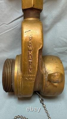 Vanne de coupure de bouche d'incendie Vintage POWHATAN en laiton massif de 2 1/2 pouces