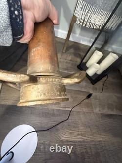 Vanne de tuyau d'incendie en laiton et cuivre vintage modèle 65 SECO DETROIT LIRE