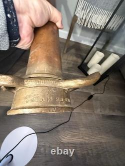 Vanne de tuyau d'incendie en laiton et cuivre vintage modèle 65 SECO DETROIT LIRE