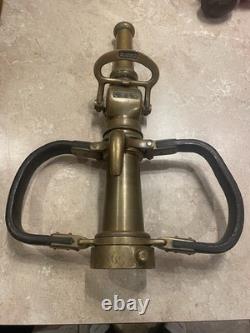 Vanne de tuyau d'incendie en laiton massif antique Colt pour poignée d'ouverture/fermeture de buse