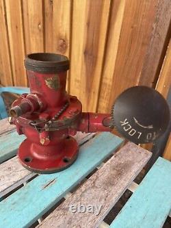 Vanne en laiton de tuyau d'eau de camion de pompier vintage (van Pelt)