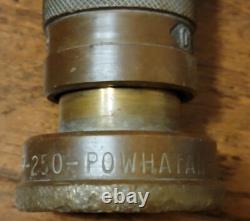 Vaporisateur portable pour tuyau d’incendie industriel POWHATAN 250 en laiton massif vintage, buse d’incendie, hydrant