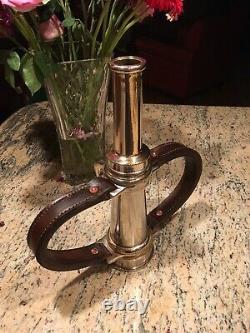 Vintage 2 Nickel De 1/2 Pouce Au-dessus De La Buse De Feu De Pipe De Jeu De Laiton Et La Pointe De 1 1/4 Pouce