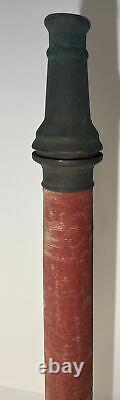 Vintage 30 In. Brass Red Cord W. D. Allen Mfg. Co. Chicago Fire Nozzle Play Pipe