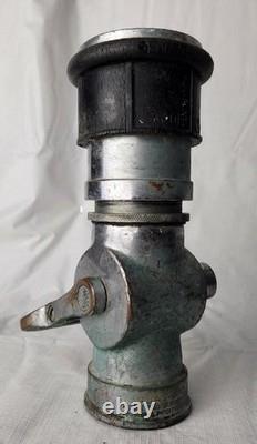 Vintage 8.5 La Buse de Tuyau de Pompier en Laiton Wooster Équipement de Lutte contre les Incendies