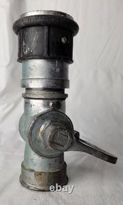 Vintage 8.5 La Buse de Tuyau de Pompier en Laiton Wooster Équipement de Lutte contre les Incendies