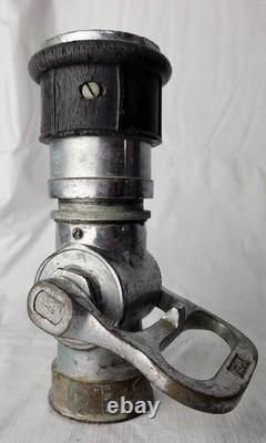 Vintage 8.5 La Buse en Laiton de Pompiers Wooster Équipement de Lutte contre les Incendies