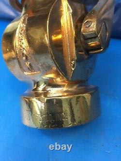Vintage Akron Brass 11/2 Levier Coupez L 'incendie Buse