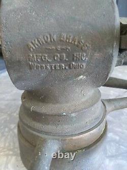 Vintage Akron Victory Brass Fireman's Fire Hose Nozzle & Valve Body