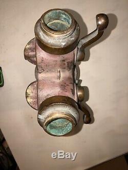 Vintage Brass Fire Hose Valve Splitter 3 À 2 Akron Brass 949