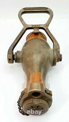 Vintage Brass Rockwood Sprinkler Co. Buse De Brouillard D'eau / Tuyau D'incendie