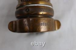 Vintage Elkhart Brass Mfg. P1 Twist De Service D'incendie De Type Lourd Buse De Tuyau