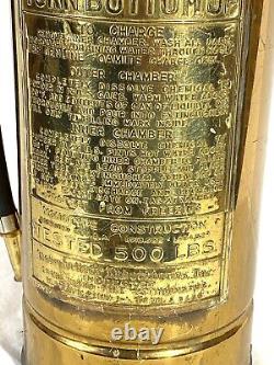 Vintage Foamite Crusader Brass Fire Extingusher Elmira New York Das Inc C582