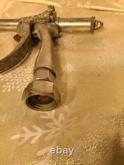 Vintage Handi Haute Pression Fire Booster Nozzle Spray Chrome Sur Laiton (#2)