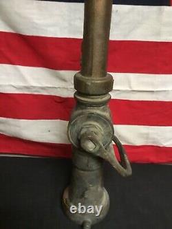 Vintage Original Wooster Brass Fire Fighter Hose Nozzel