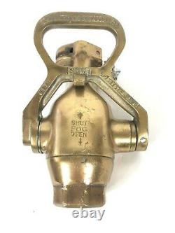 Vintage Rockwood Sprinkler Co. Fire Hose Buse Brass Cfr Capt.m. Powers M. H. T