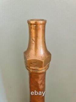 Vintage Roi George 1941 Embout de tuyau d'incendie en cuivre et laiton W&Co marqué de la période de la Seconde Guerre mondiale