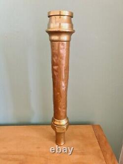 Vintage Roi George 1941 Embout de tuyau d'incendie en cuivre et laiton W&Co marqué de la période de la Seconde Guerre mondiale