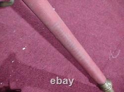 Vintage SOUSCRIPTEURS Enveloppé Laiton Tuyau d'Incendie avec Buse 30 pouces