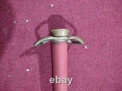 Vintage SOUSCRIPTEURS Enveloppé Laiton Tuyau d'Incendie avec Buse 30 pouces