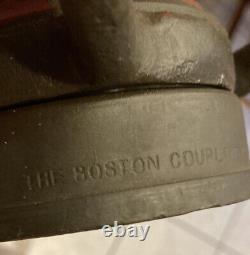 Vintage Solid Brass Boston Coupling Co. Firefighter Fire Hose Buse 30 1/4in