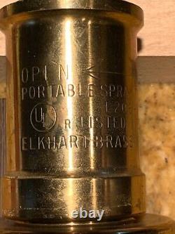 Vintage Solid Brass Fire Hose Spray Nozzle Par Elkhart Seco Sierra Ns #a 3 Lot