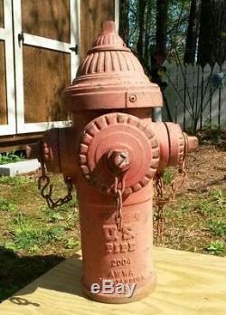 Vintage USA Chattanooga Tennessee Fonte Bouche D'incendie Jardin Statue Sculpture