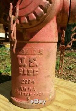 Vintage USA Chattanooga Tennessee Fonte Bouche D'incendie Jardin Statue Sculpture
