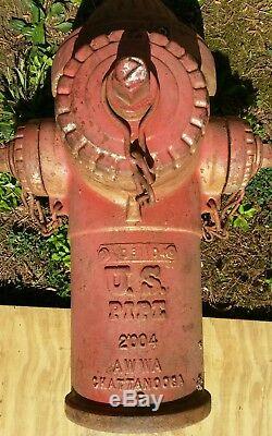 Vintage USA Chattanooga Tennessee Fonte Bouche D'incendie Jardin Statue Sculpture