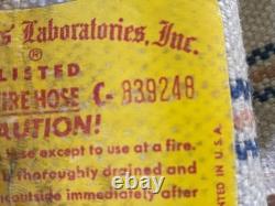 Vintage Underwriters Laboratory, Inc. Tuyau d’incendie en lin 1964 Fabriqué aux États-Unis