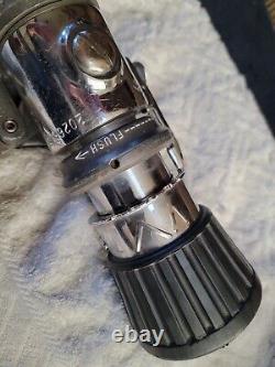 Vintage et RARE ! Buse de pompier Elkhart, 95 GPM, poignée pistolet, 20266 SFL-GT-95, 7lbs