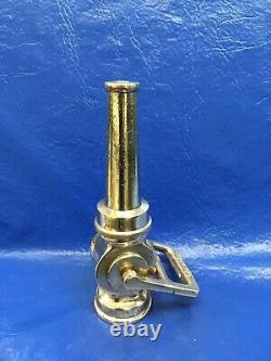 Vntg Akron Brass Mfg, Co. 1930s Lever Shut Off & Tip Fire Nozzle / Poli