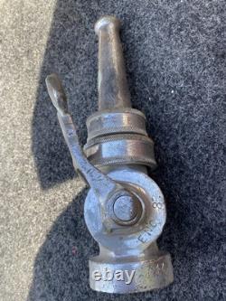 Vtg Akron Ball Buchette de Tuyau d'Incendie en Laiton Massif Marquée Moteur 3 1746608 2283985