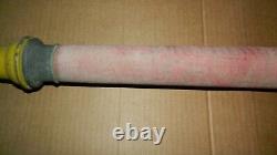 Vtg Ancien Camion de Pompier Grand Tuyau Jouet Enroulé de Corde + Buse en Laiton