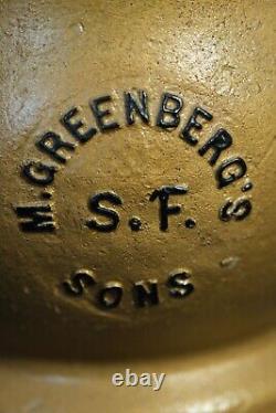 Vtg M. Greenberg's Sons SF Wharf Hydrant de Pompiers du Comté de Los Angeles LA Co FD Dept