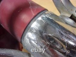 Vtg Rare Elkhart Fire Boss Tuyau Double Buse Chimique à Eau en Laiton Poignée Pistolet Ancienne