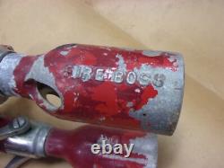 Vtg Rare Elkhart Fire Boss Tuyau Double Buse Chimique à Eau en Laiton Poignée Pistolet Ancienne