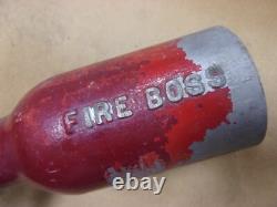 Vtg Rare Elkhart Fire Boss Tuyau Double Buse Chimique à Eau en Laiton Poignée Pistolet Ancienne