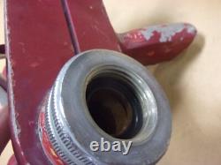 Vtg Rare Elkhart Fire Boss Tuyau Double Buse Chimique à Eau en Laiton Poignée Pistolet Ancienne