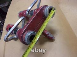 Vtg Rare Elkhart Fire Boss Tuyau Double Buse Chimique à Eau en Laiton Poignée Pistolet Ancienne