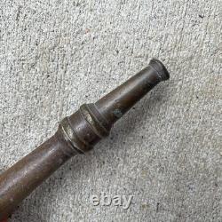 Vtg Robinet en laiton massif du 19ème siècle de la société Harlin Mfg Co pour tuyau d'incendie à haute pression