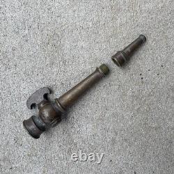 Vtg Robinet en laiton massif du 19ème siècle de la société Harlin Mfg Co pour tuyau d'incendie à haute pression