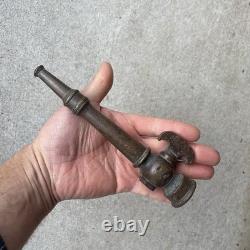 Vtg Robinet en laiton massif du 19ème siècle de la société Harlin Mfg Co pour tuyau d'incendie à haute pression