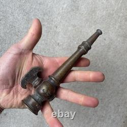 Vtg Robinet en laiton massif du 19ème siècle de la société Harlin Mfg Co pour tuyau d'incendie à haute pression