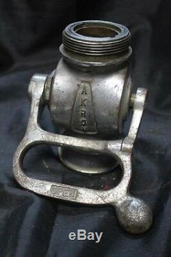 Vtg Shut Off Valve Pour Tuyau D'incendie Buse Akron Brass 1964 Seagrave Firetruck